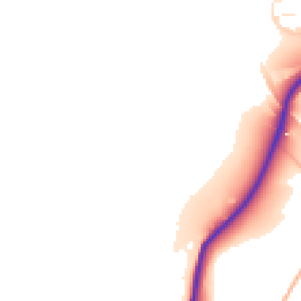 Daytime road noise heatmap for TR3 6AD