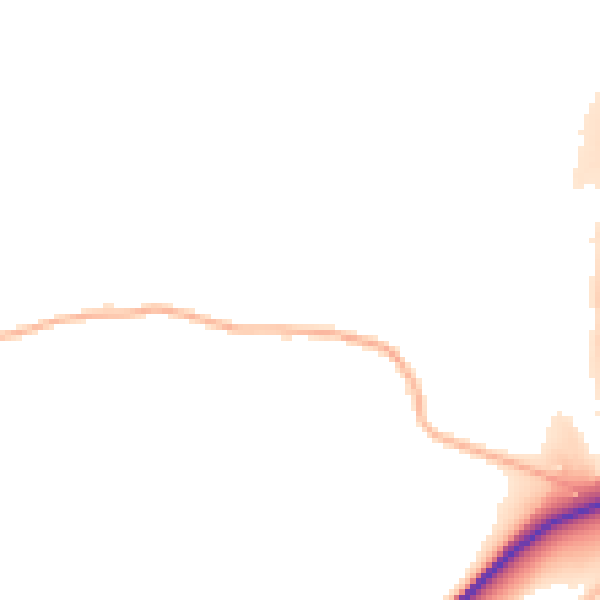 Daytime road noise heatmap for TR3 6AE