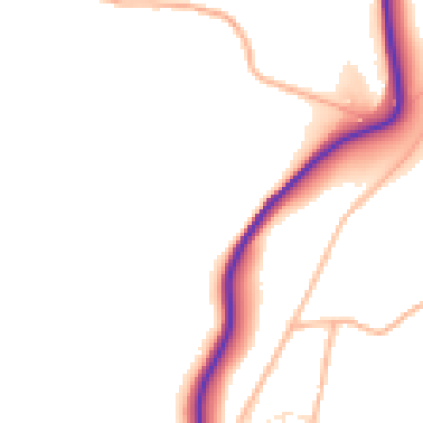 Daytime road noise heatmap for TR3 6AF