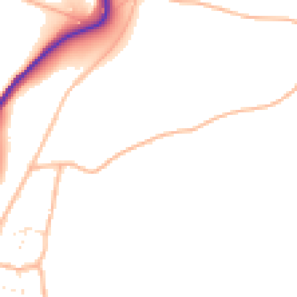 Daytime road noise heatmap for TR3 6AJ