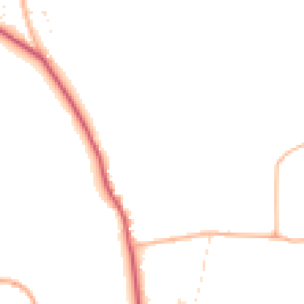 Daytime road noise heatmap for TR3 6AU