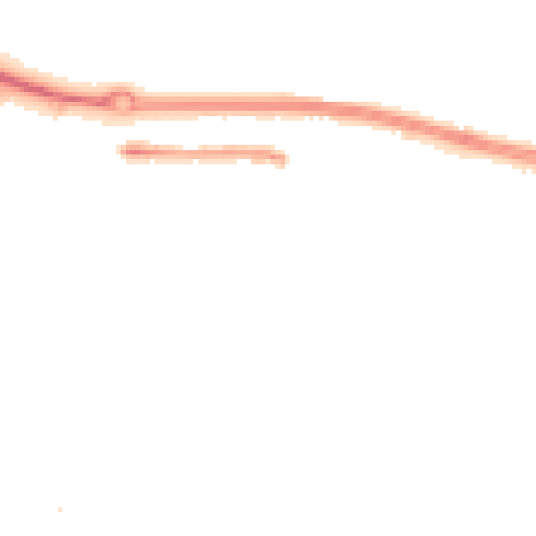 Night-time road noise heatmap for TR3 6DD