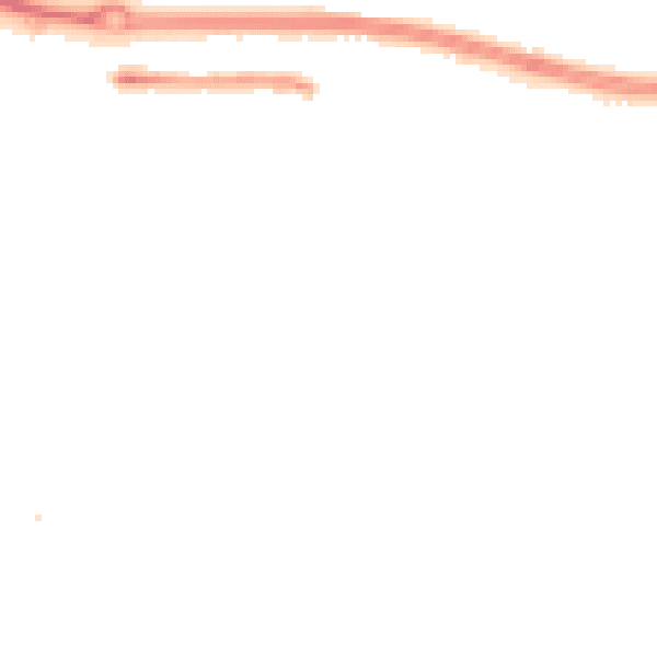 Night-time road noise heatmap for TR3 6DQ