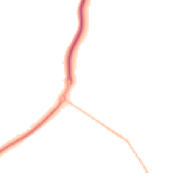 Night-time road noise heatmap for TR3 6EP