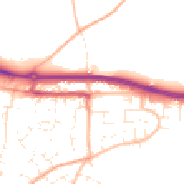 Daytime road noise heatmap for TR3 6FE
