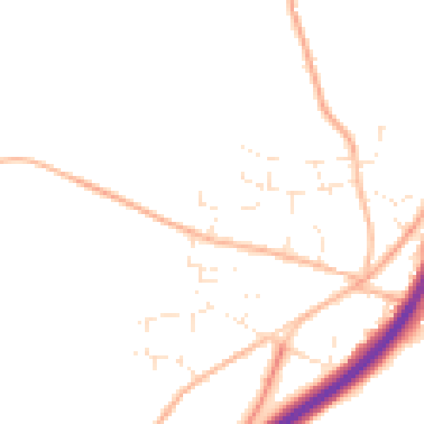 Daytime road noise heatmap for TR3 6FN