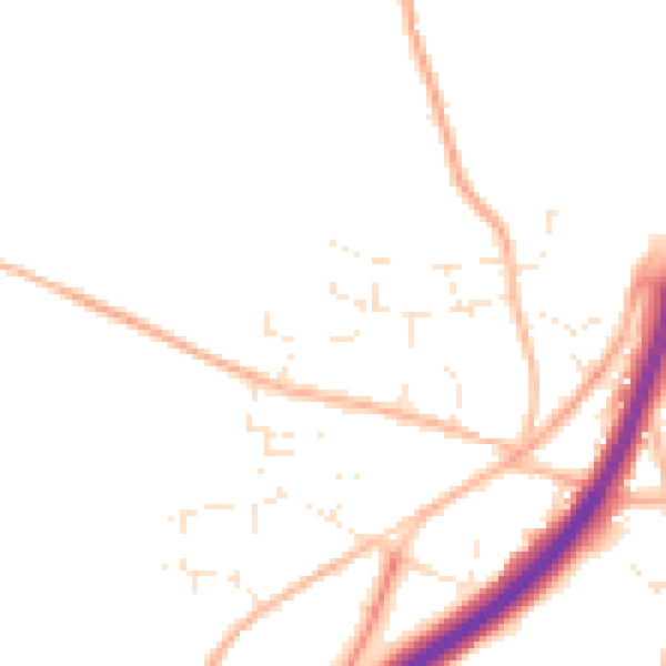 Daytime road noise heatmap for TR3 6FP