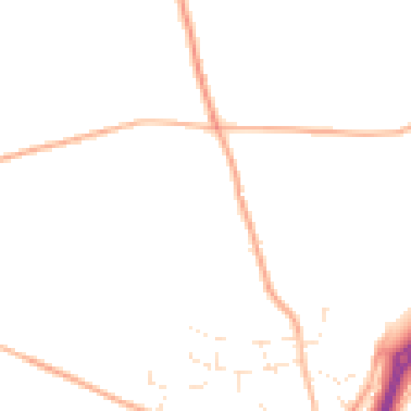 Daytime road noise heatmap for TR3 6LN