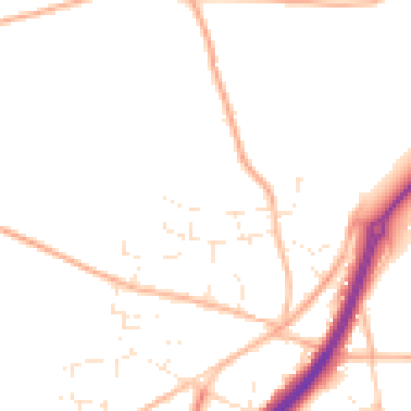 Daytime road noise heatmap for TR3 6LP