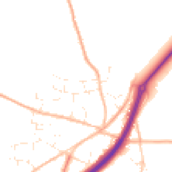 Daytime road noise heatmap for TR3 6LR