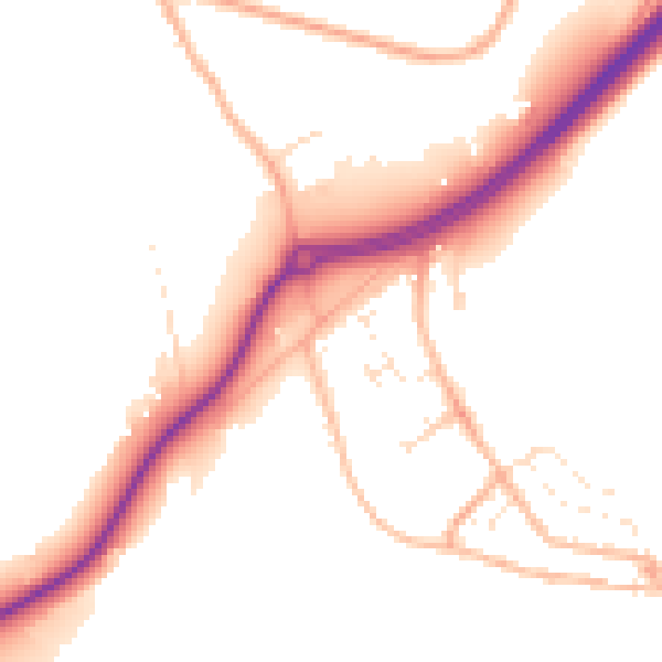 Daytime road noise heatmap for TR3 6PG