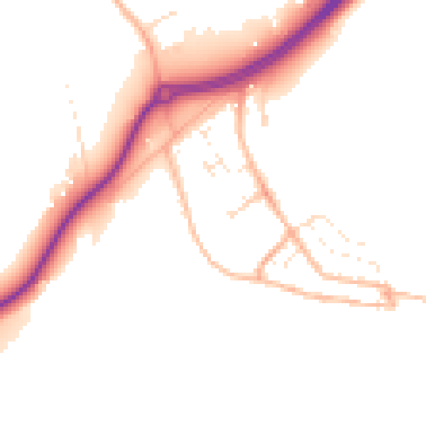 Daytime road noise heatmap for TR3 6PL