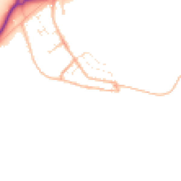 Daytime road noise heatmap for TR3 6PW