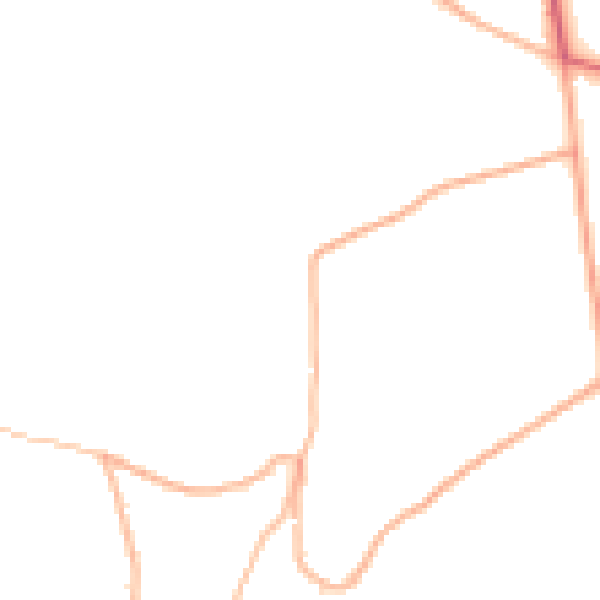 Daytime road noise heatmap for TR3 6RU