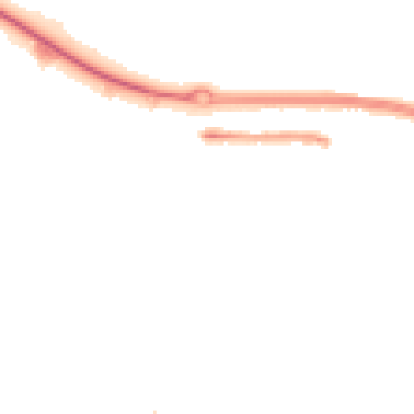 Night-time road noise heatmap for TR3 6TT