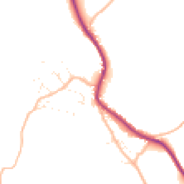 Daytime road noise heatmap for TR3 7EA