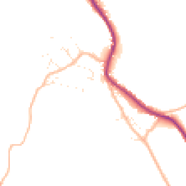 Daytime road noise heatmap for TR3 7ET