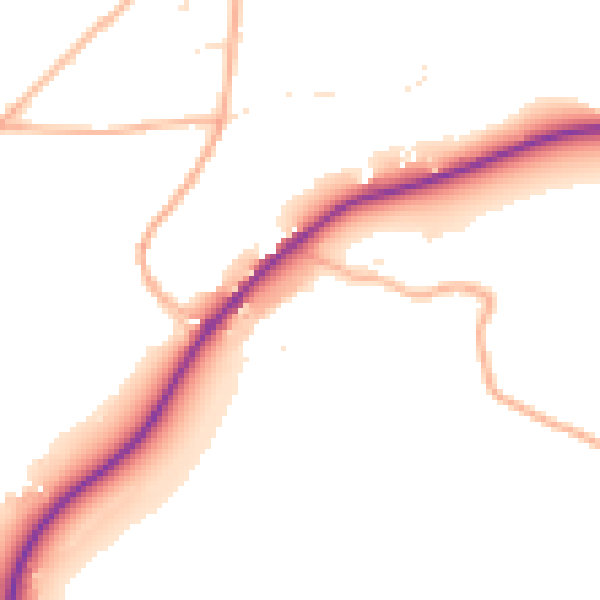 Daytime road noise heatmap for TR3 7FN