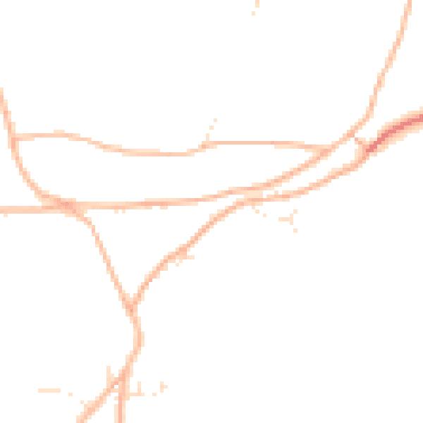 Daytime road noise heatmap for TR3 7LE