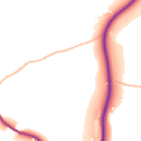 Daytime road noise heatmap for TR3 7QR