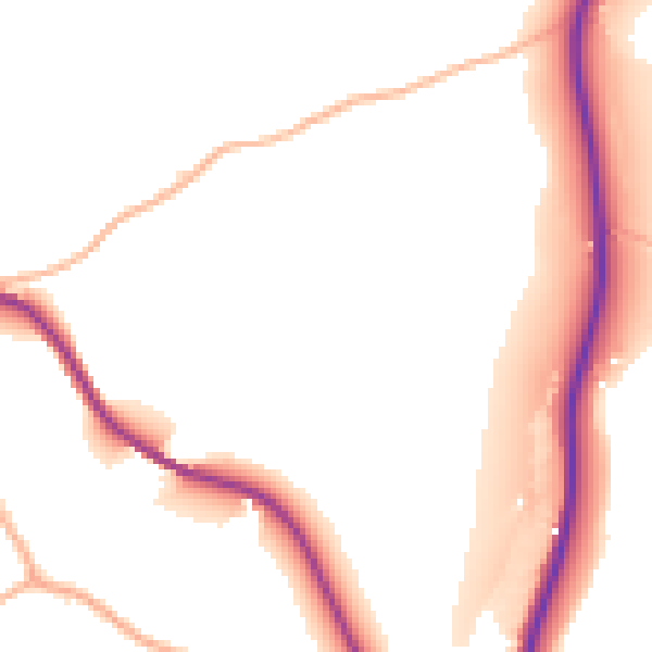 Daytime road noise heatmap for TR3 7QT