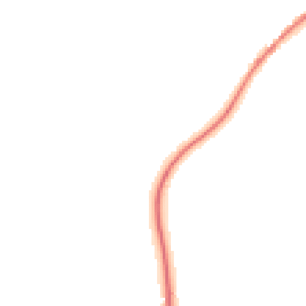Night-time road noise heatmap for TR3 7QW