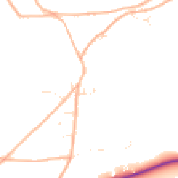 Daytime road noise heatmap for TR3 7QX