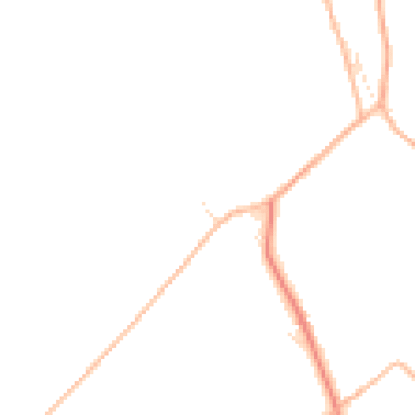 Daytime road noise heatmap for TR4 8AZ