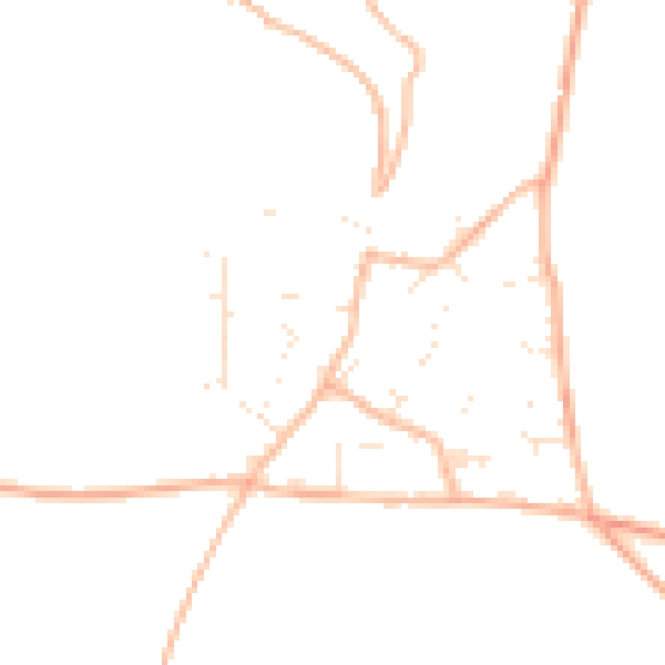 Daytime road noise heatmap for TR4 8DU