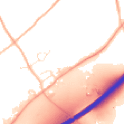 Daytime road noise heatmap for TR4 8EQ