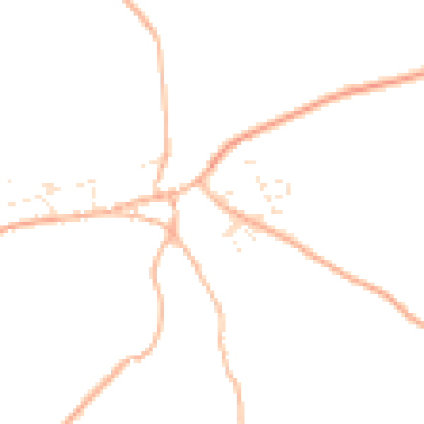 Daytime road noise heatmap for TR4 8LJ