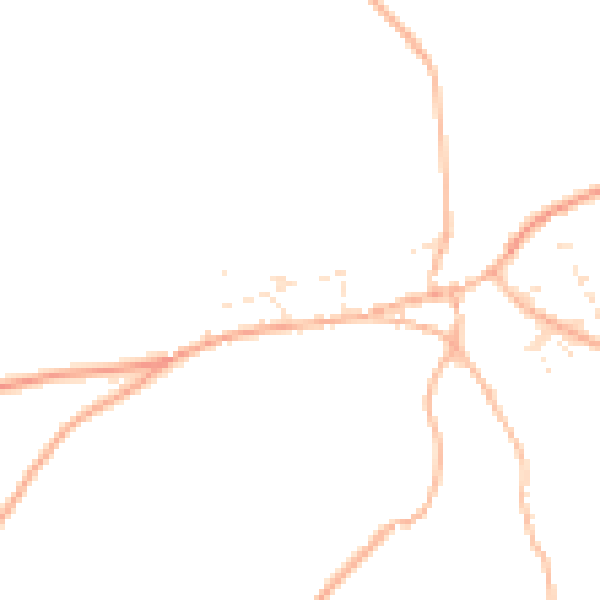 Daytime road noise heatmap for TR4 8PP