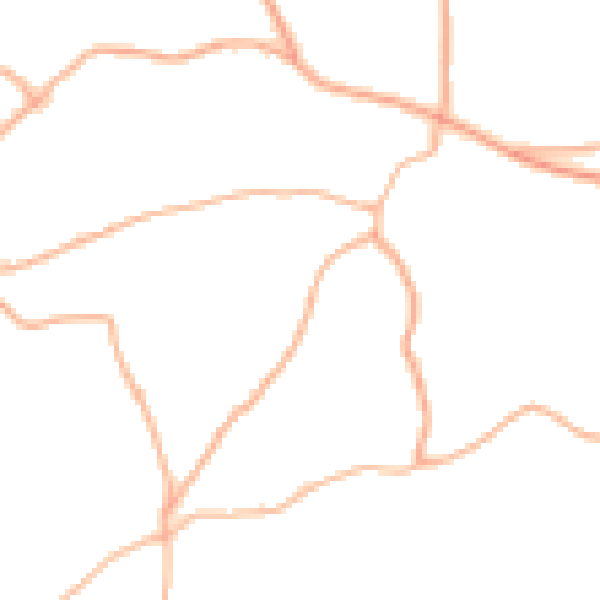 Daytime road noise heatmap for TR4 8SX