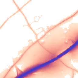 Daytime road noise heatmap for TR4 8SY