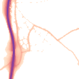 Daytime road noise heatmap for TR4 9BS