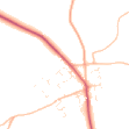 Daytime road noise heatmap for TR4 9DD