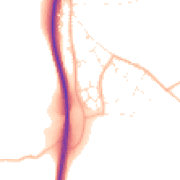 Daytime road noise heatmap for TR4 9FS