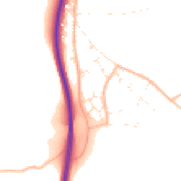 Daytime road noise heatmap for TR4 9FT