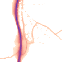 Daytime road noise heatmap for TR4 9FU