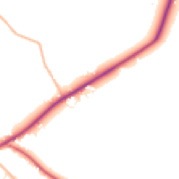 Daytime road noise heatmap for TR4 9FY