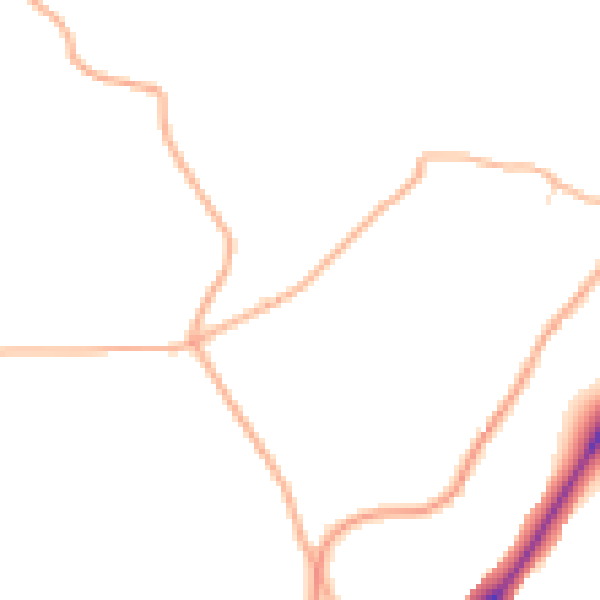 Daytime road noise heatmap for TR4 9HH