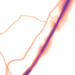 Daytime road noise heatmap for TR4 9HW
