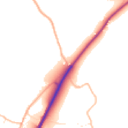 Daytime road noise heatmap for TR4 9HZ