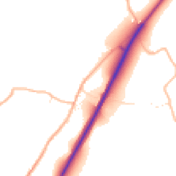 Daytime road noise heatmap for TR4 9JA