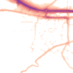 Daytime road noise heatmap for TR4 9LF