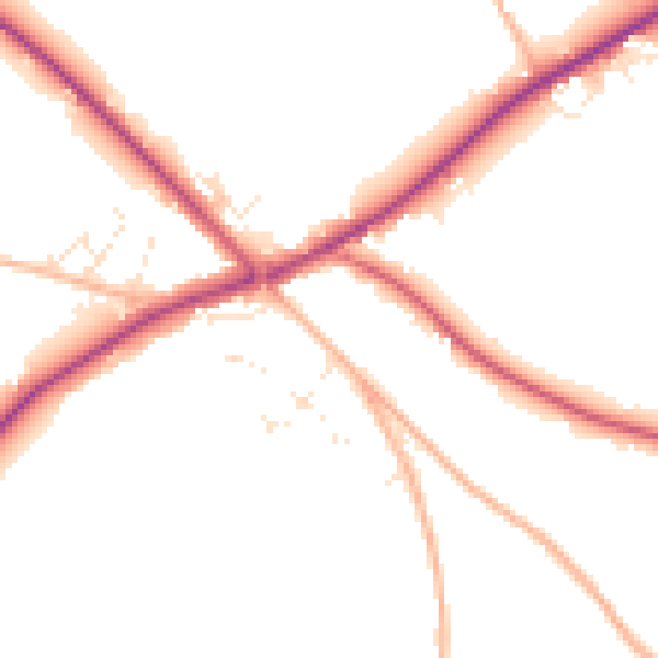 Daytime road noise heatmap for TR4 9QB