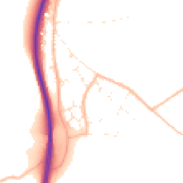 Daytime road noise heatmap for TR4 9RJ