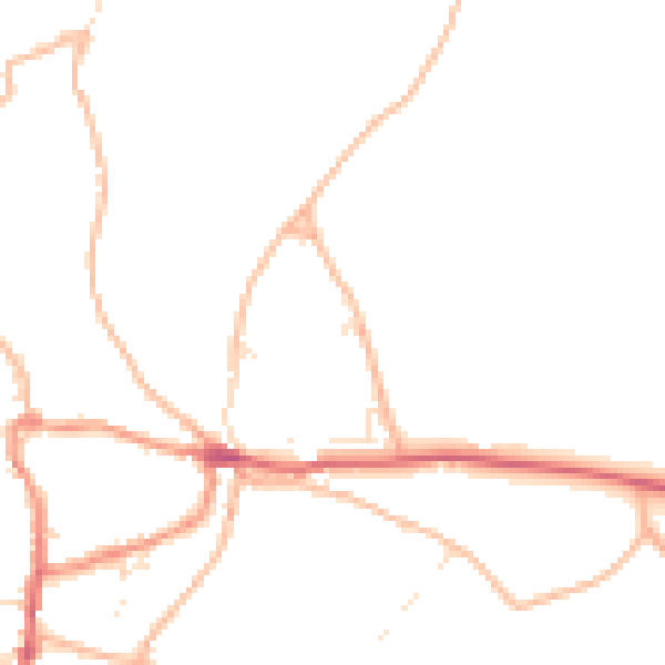 Daytime road noise heatmap for TR5 0AS