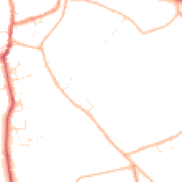 Daytime road noise heatmap for TR5 0AY