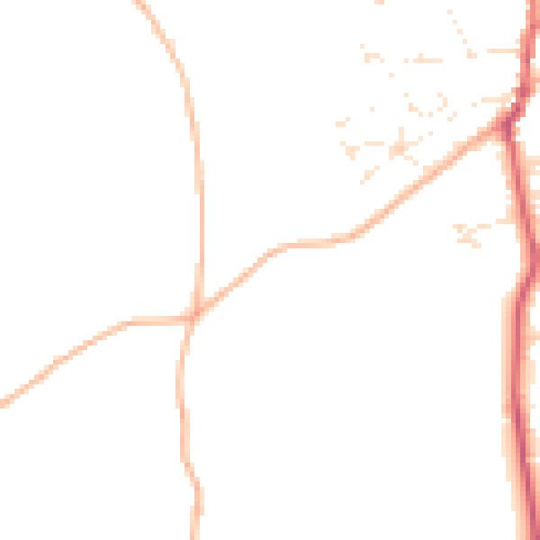 Daytime road noise heatmap for TR5 0NJ